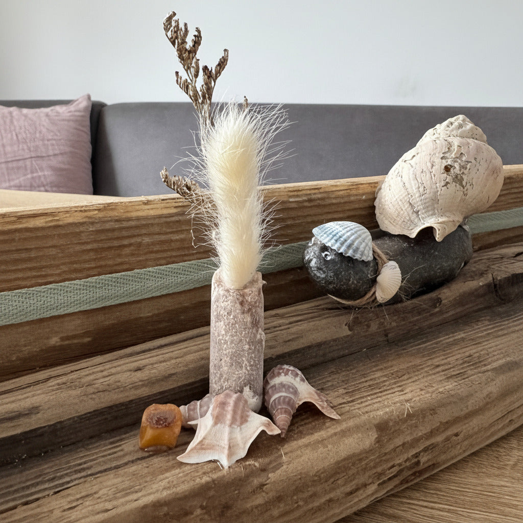 Maritime Treibholz Deko mit Kerzenhalter – Nordisches Unikat – Treibholzzauber79 & Meer