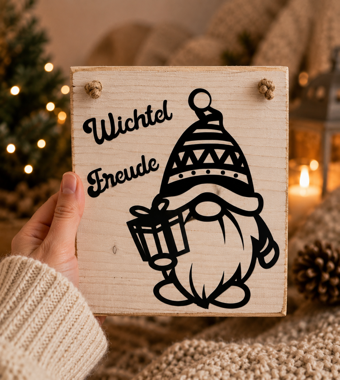 Nordische Weihnachtsdeko Wichtel aus Holz – handgemachtes Unikat | Treibholzzauber79
