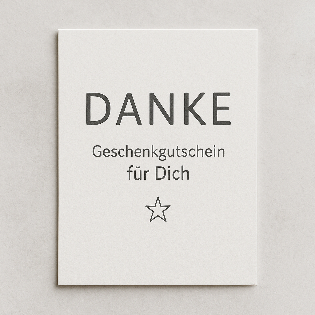 Schenke den Danke Geschenkgutschein für Dich, ein liebevolles Danke: Treibholzzauber79 steht für handgemachte Deko.