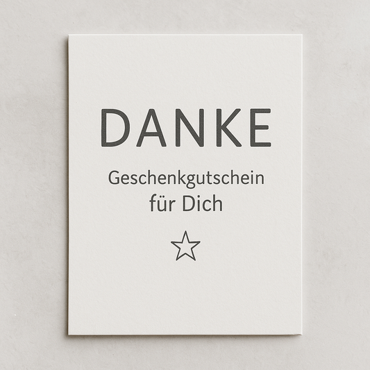 Schenke den Danke Geschenkgutschein für Dich, ein liebevolles Danke: Treibholzzauber79 steht für handgemachte Deko.