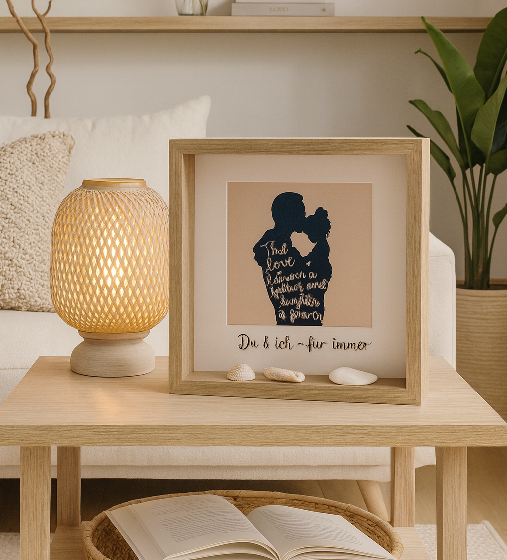 Emotionales Geschenk für Vater und Tochter – Handmade Artwork