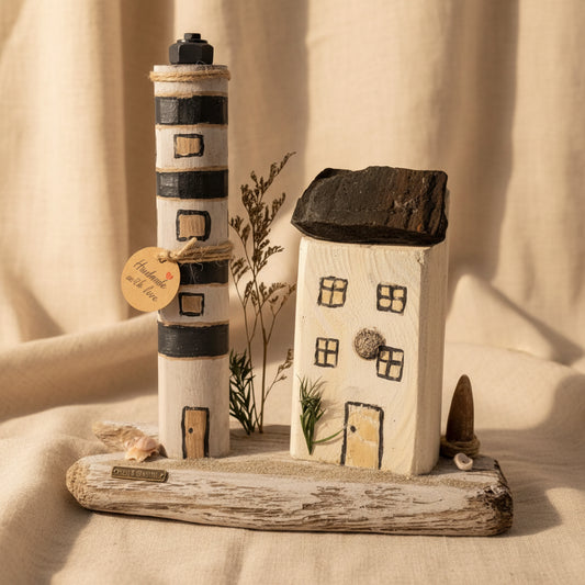 Maritime Holz Deko Unikat mit natürlichen Materialien