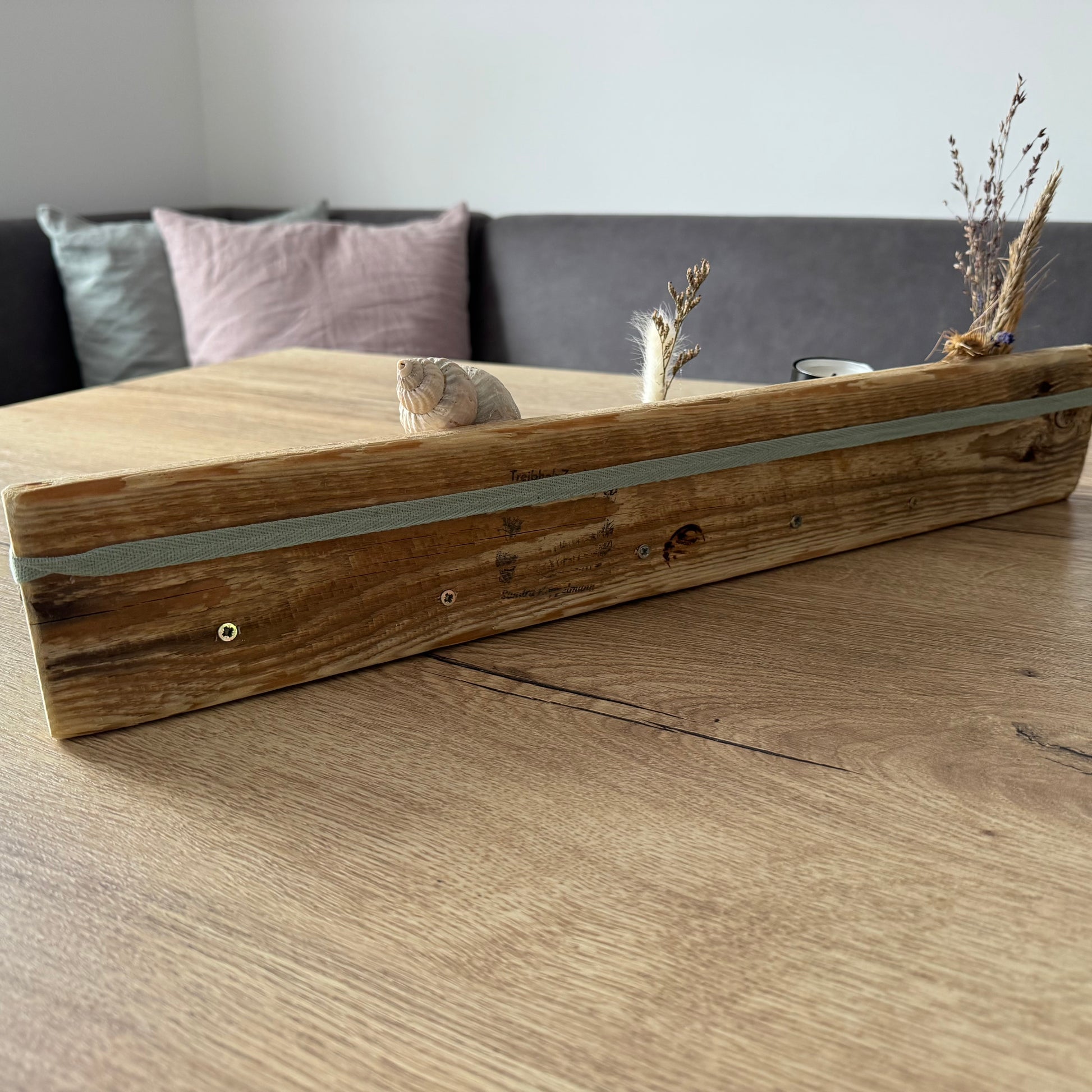Rückansicht Treibholz Kerzenhalter naturbelassenes Holz Unikat von Treibholzzauber79