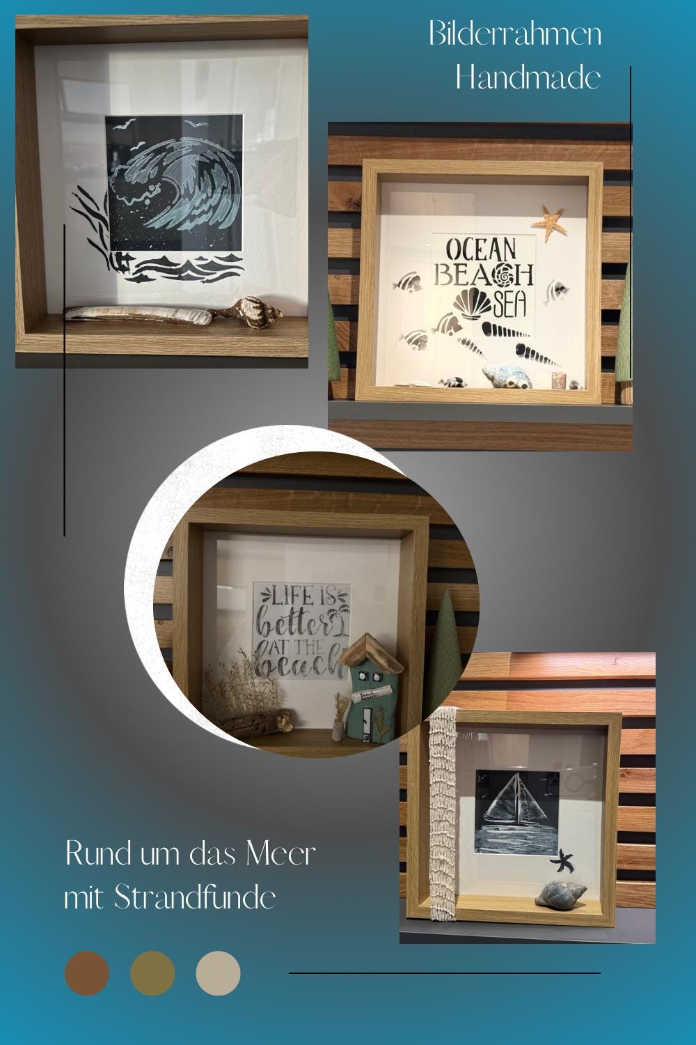 Inspiration durch Meer und Strand – handgemachte maritime Deko, nordische Küstendekoration mit Herz und Handarbeit.