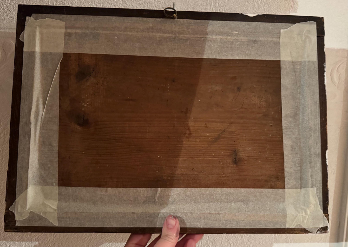 Rückseite und Holzstruktur des Wandbildes 40x28 cm von Treibholzzauber79