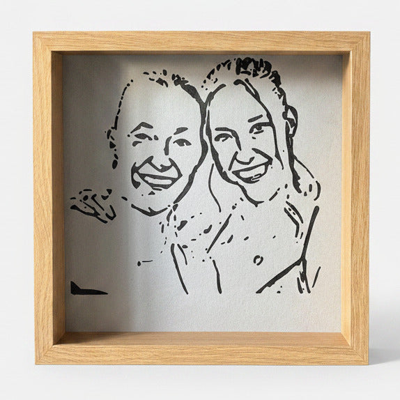 Personalisiertes Portrait im Bilderrahmen von Treibholzzauber79