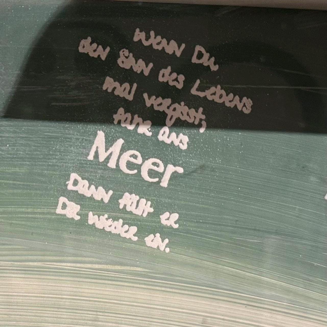 Detailaufnahme handgemachtes Küstenbild im Holzrahmen | Geschenkidee Weihnachten | Nordisch wohnen von Treibholzzauber79