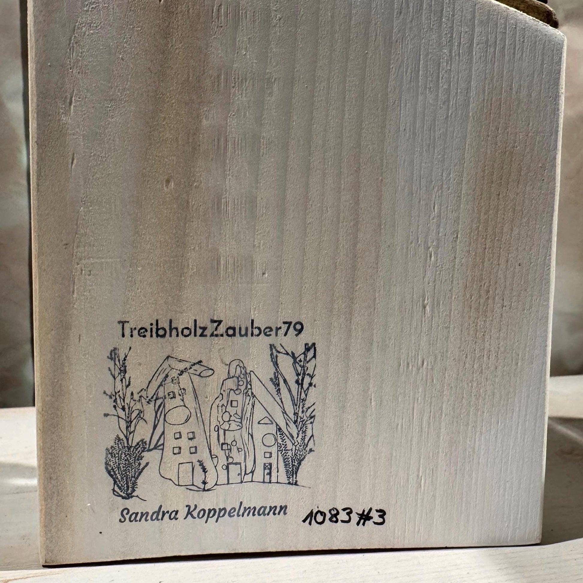 Vater & Sohn Dekohaus aus Treibholz – Handmade Driftwood Art | Geschenkidee Vatertag und Geburtstag – Handmade aus Holz