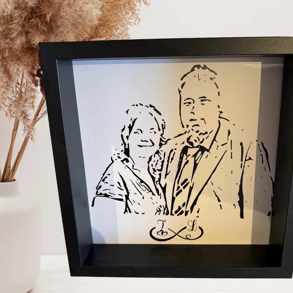 Personalisiertes Portrait im Bilderrahmen von Treibholzzauber79