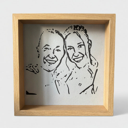 Personalisiertes Portrait im Bilderrahmen – Dein einzigartiges Geschenk zum Plotten & Verschenken mit einer Linienzeichnung