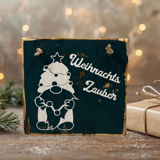 Skandinavisches Deko Schild aus Holz – Handgemachte Weihnachtsdeko im nordischen Stil von Treibholzzauber79