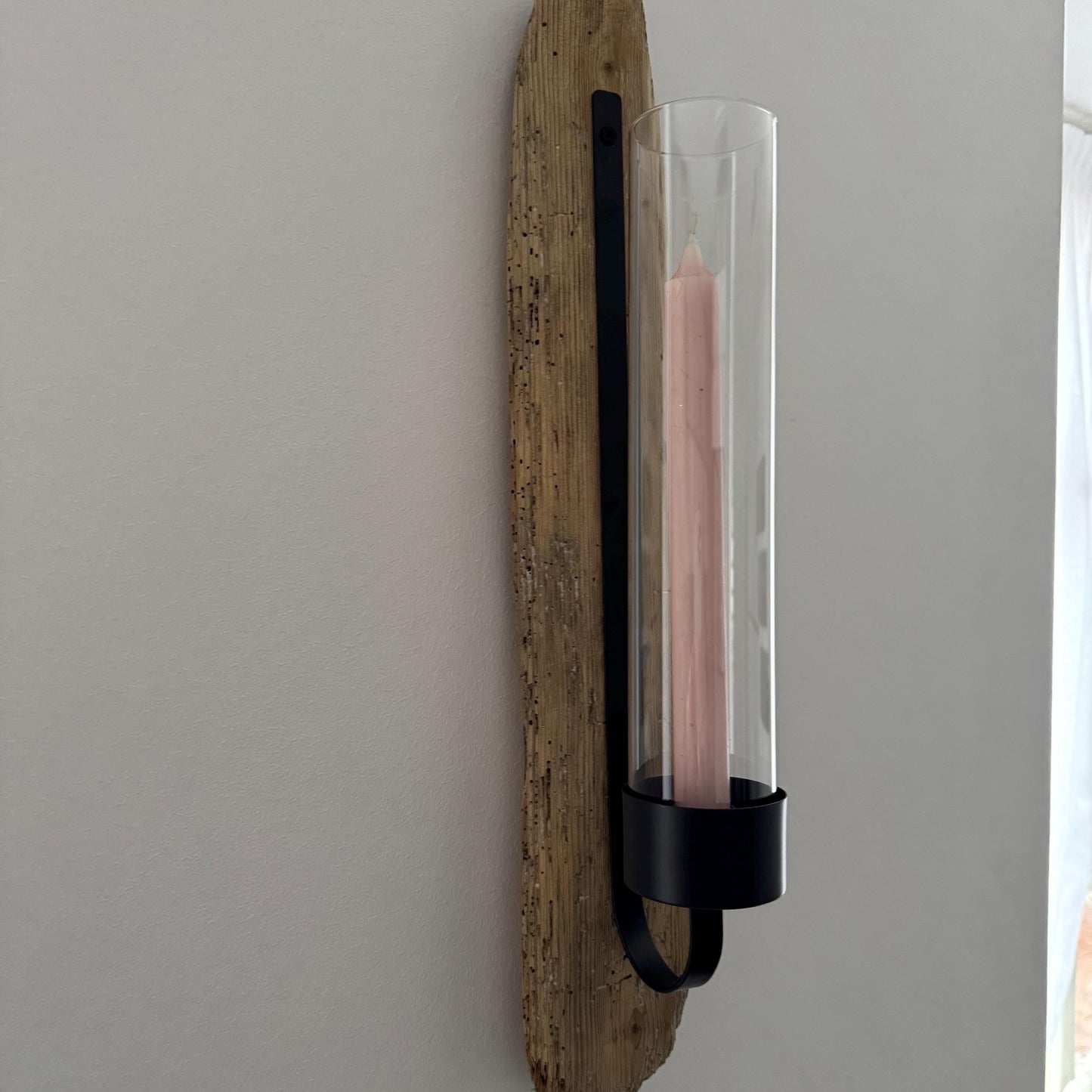 Boho Style Treibholz Wanddeko – Handmade aus Treibholz, Teelichthalter mit Wandbefestigung von Treibholzzauber79