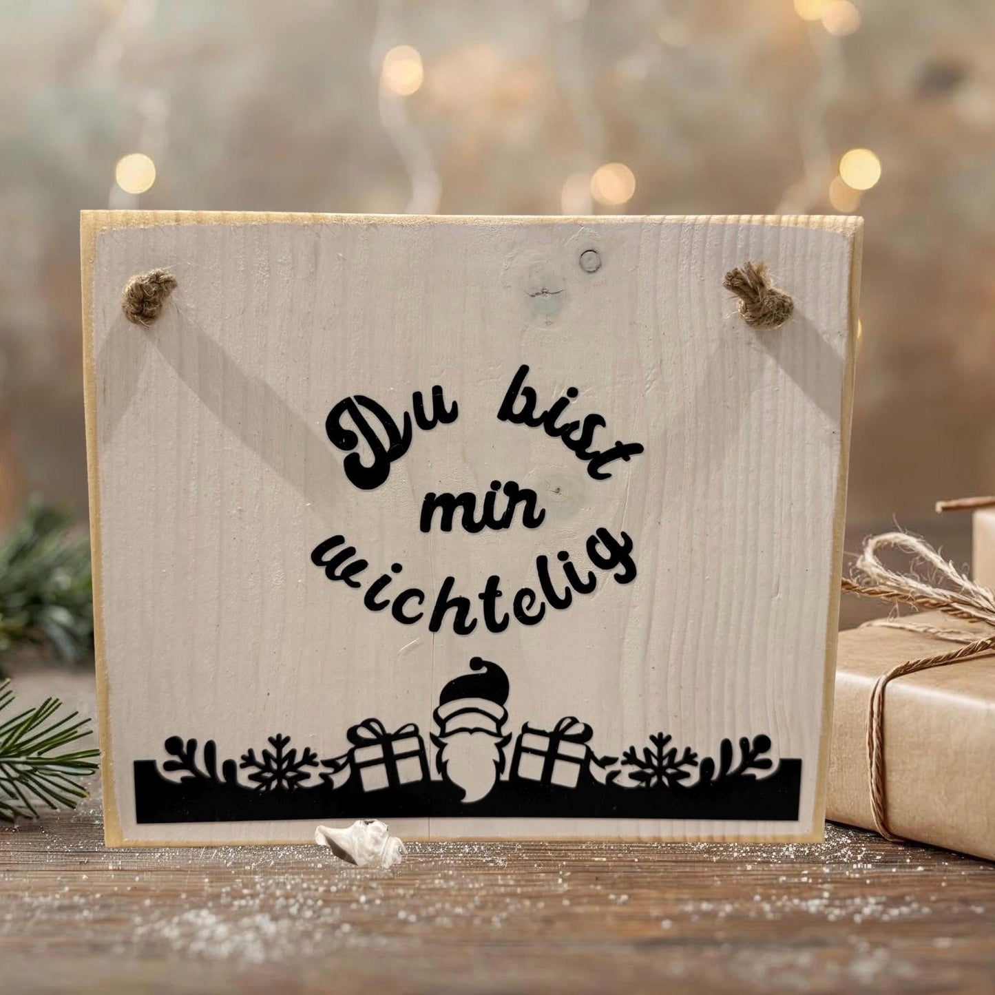 Dekoschild zu Weihnachten handgefertigt zum aufhängen - Türschild Weihnachten Handmade - skandinavische Weihnachtsdeko