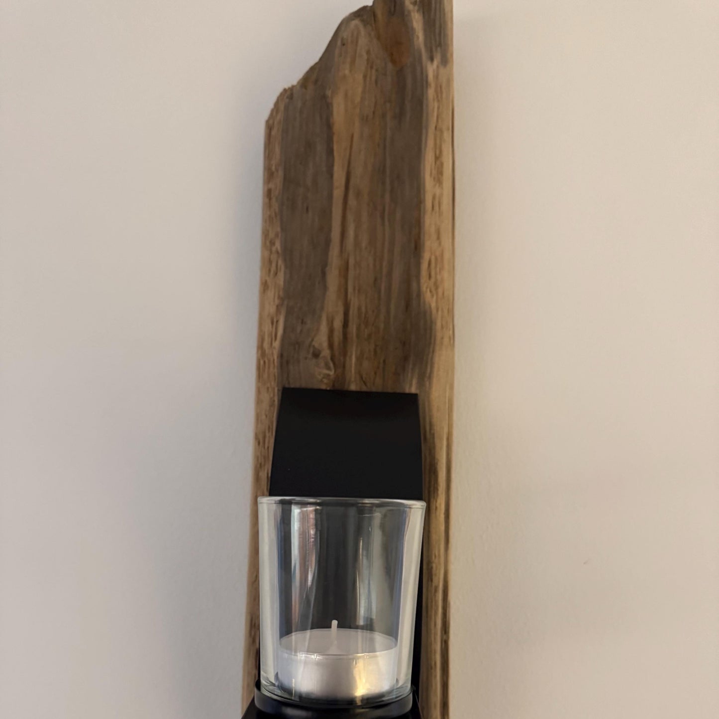 Teelichthalter aus Holz - Hygge Deko - Handmade Geschenke als Nordsee Deko. – Handmade aus Treibholz Nordsee Wanddekoration