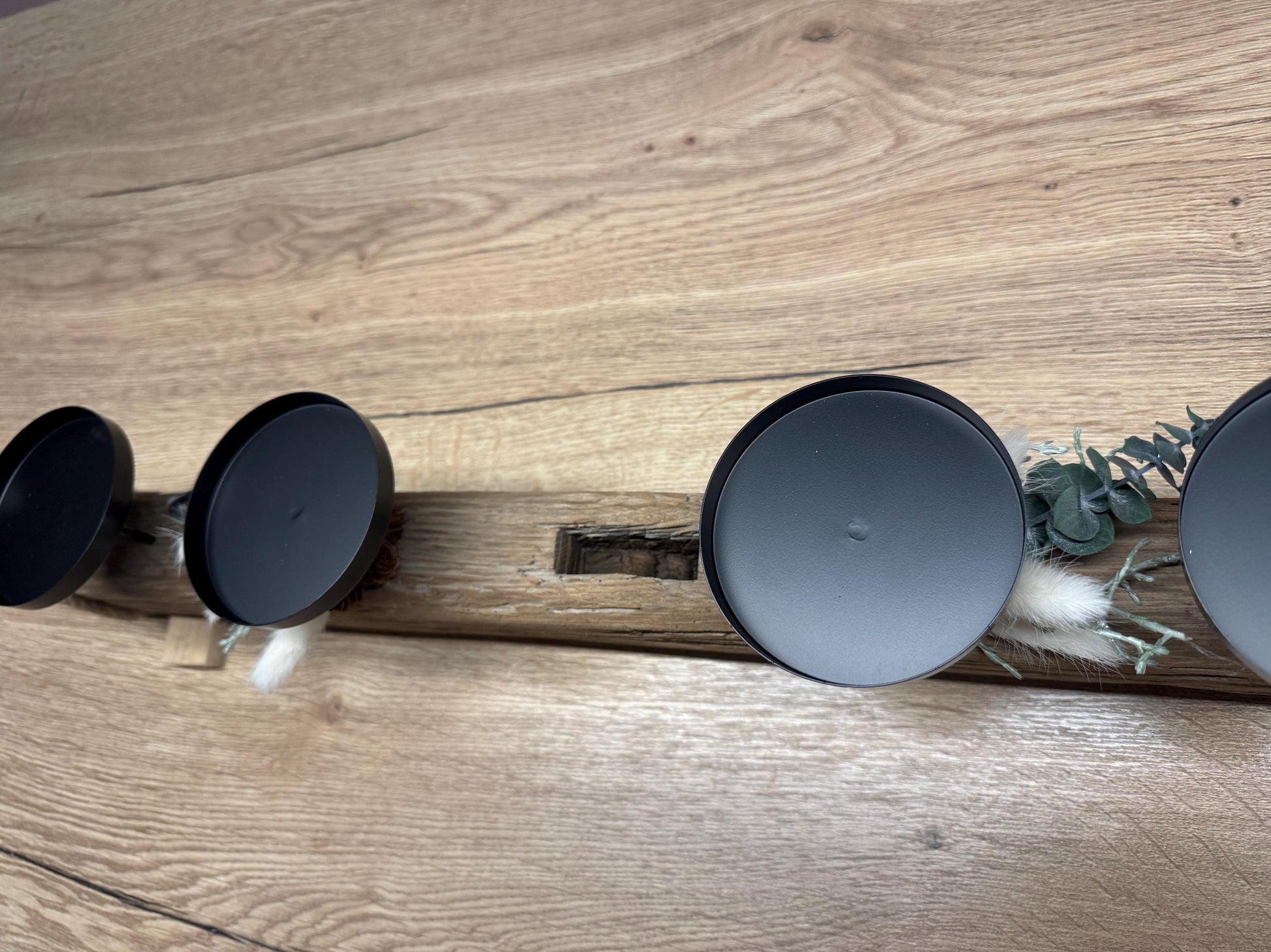 Adventskerzenhalter aus Treibholz | Nordic Driftwood Candle Holder | Handmade Christmas Decor – Handmade aus Treibholz, Eiche