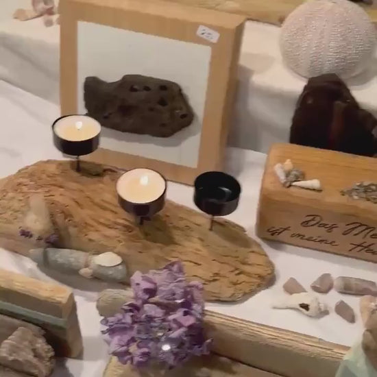 Deko Fehmarn verliebt – maritime Holzhäuschen Deko mit Möwe & Fehmarnsundbrücke • kleines Geschenk aus Treibholz - deko Ostsee u. Strandgut
