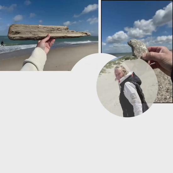 Personalisierter Bilderrahmen aus Eichenholz | Herz Motiv mit Muscheln | Handmade Nordic Coastal Decor | Geschenk Liebe Hochzeit