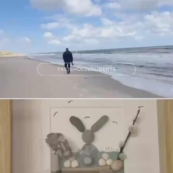 Personalisierbares Steinbild im Holzrahmen | Pebble Art mit Koordinaten | Handgemachtes Geschenk | Wanddeko Natur Kunst