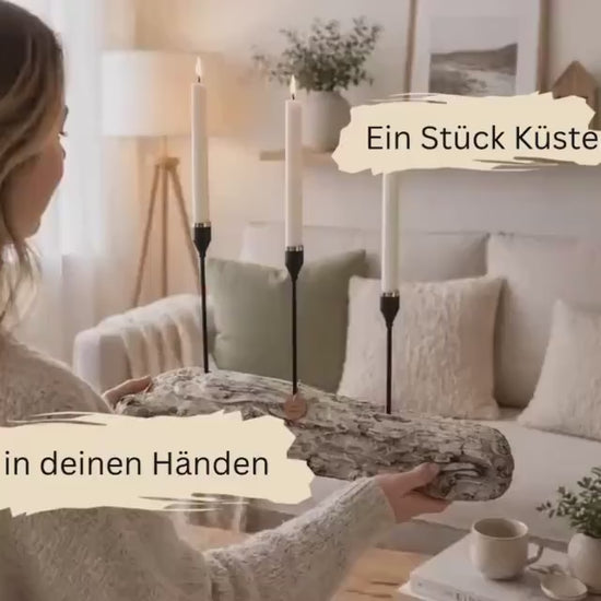 Treibholz Kerzenhalter groß | Maritime Tischdeko | Driftwood Candle Holder | Skandi Deko | Handgemacht Unikat
